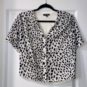 Cheetah print EXPRESS shirt. Size XS. Worn, no stains no holes no marks.
